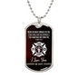 Firefighter Isaiah 43:2 Necklace Stainless Steel or 18k Gold Dog Tag 24" Chain-Express Your Love Gifts