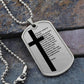 Lord's Prayer Russian Necklace Dog Tag Stainless Steel or 18k Gold w 24" Chain-Express Your Love Gifts
