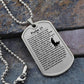 Psalm 23 English Necklace Dog Tag Stainless Steel or 18k Gold w 24" Chain-Express Your Love Gifts