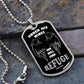 Psalm 91 Refuge Under His Wings Necklace Dog Tag Stainless Steel or 18k Gold w 24" Chain-Express Your Love Gifts