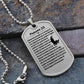 Psalm 23 French Psaume 23 Necklace Dog Tag Stainless Steel or 18k Gold w 24" Chain-Express Your Love Gifts