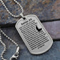 Psalm 23 Portuguese Salmo 23 Necklace Dog Tag Stainless Steel or 18k Gold w 24" Chain-Express Your Love Gifts