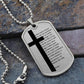 Lord's Prayer Italian Padre Nostro Necklace Dog Tag Stainless Steel or 18k Gold w 24" Chain-Express Your Love Gifts