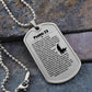 Psalm 23 German Necklace Dog Tag Stainless Steel or 18k Gold w 24" Chain-Express Your Love Gifts