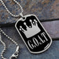 GOAT Greatest of All Time Necklace Dog Tag Stainless Steel or 18k Gold w 24"Chain-Express Your Love Gifts