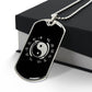 Yin Yang Dog Tag Necklace - Symbol of Harmony and Strength Dog Tag Stainless Steel or 18k Gold w 24" Chain-Express Your Love Gifts