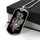 Tiger Dragon Yin Yang Necklace Dog Tag Stainless Steel or 18k Gold w 24" Chain-Express Your Love Gifts