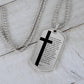 Lord's Prayer Italian Padre Nostro Necklace Dog Tag Stainless Steel or 18k Gold w 24" Chain-Express Your Love Gifts