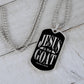 Jesus is the GOAT Matthew 28:18 Necklace Dog Tag Stainless Steel or 18k Gold w 24" Chain-Express Your Love Gifts