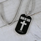 Man of God 1 Timothy 6 Necklace Dog Tag Stainless Steel or 18k Gold w 24" Chain-Express Your Love Gifts