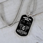 Psalm 91 Refuge Under His Wings Necklace Dog Tag Stainless Steel or 18k Gold w 24" Chain-Express Your Love Gifts
