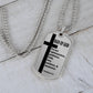 Man of God Pursuing 1 Timothy 6.11 Necklace Dog Tag Stainless Steel or 18k Gold w 24" Chain-Express Your Love Gifts