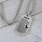 Psalm 23 German Necklace Dog Tag Stainless Steel or 18k Gold w 24" Chain-Express Your Love Gifts