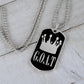 GOAT Greatest of All Time Necklace Dog Tag Stainless Steel or 18k Gold w 24"Chain-Express Your Love Gifts