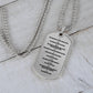 Ten Commandments English Necklace Dog Tag Stainless Steel or 18k Gold w 24" Chain-Express Your Love Gifts