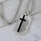 Lord's Prayer German Vater Unser Necklace Dog Tag Stainless Steel or 18k Gold w 24" Chain-Express Your Love Gifts