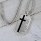 Lord's Prayer French Notre Père Necklace Dog Tag Stainless Steel or 18k Gold w 24" Chain-Express Your Love Gifts