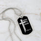 Soldier of Christ 2 Tim 2 3 Necklace Dog Tag Stainless Steel or 18k Gold w 24" Chain-Express Your Love Gifts