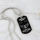 Psalm 91 Refuge Under His Wings Necklace Dog Tag Stainless Steel or 18k Gold w 24" Chain-Express Your Love Gifts