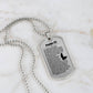Psalm 23 German Necklace Dog Tag Stainless Steel or 18k Gold w 24" Chain-Express Your Love Gifts