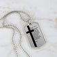 Lord's Prayer Russian Necklace Dog Tag Stainless Steel or 18k Gold w 24" Chain-Express Your Love Gifts
