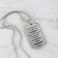 Ten Commandments English Necklace Dog Tag Stainless Steel or 18k Gold w 24" Chain-Express Your Love Gifts