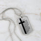 Lord's Prayer German Vater Unser Necklace Dog Tag Stainless Steel or 18k Gold w 24" Chain-Express Your Love Gifts