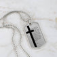 Lord's Prayer Necklace Dog Tag Stainless Steel or 18k Gold w 24" Chain-Express Your Love Gifts