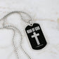 Man of God 1 Timothy 6 Necklace Dog Tag Stainless Steel or 18k Gold w 24" Chain-Express Your Love Gifts