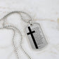 Lord's Prayer Italian Padre Nostro Necklace Dog Tag Stainless Steel or 18k Gold w 24" Chain-Express Your Love Gifts