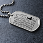 Psalm 23 시편 23편 Necklace Stainless Steel or 18k Gold Dog Tag W 24"-Express Your Love Gifts