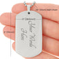 Pug Dad Dog Necklace Stainless Steel or 18k Gold Dog Tag W 24" Dog Owner Lover-Express Your Love Gifts