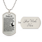 Psalm 23 Polish Psalm Dawida Necklace Dog Tag Stainless Steel or 18k Gold w 24" Chain-Express Your Love Gifts