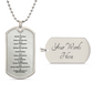 Ten Commandments Tagalog Sampung Utos Necklace Dog Tag Stainless Steel or 18k Gold w 24" Chain-Express Your Love Gifts