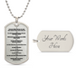 Ten Commandments German 10 Gebote Halskette Necklace Dog Tag Stainless Steel or 18k Gold w 24" Chain-Express Your Love Gifts
