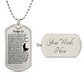 Psalm 23 English Necklace Dog Tag Stainless Steel or 18k Gold w 24" Chain-Express Your Love Gifts