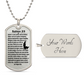 Psalm 23 Portuguese Salmo 23 Necklace Dog Tag Stainless Steel or 18k Gold w 24" Chain-Express Your Love Gifts