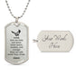 Veteran's Prayer Necklace Stainless Steel or 18k Gold Dog Tag 24" Chain-Express Your Love Gifts
