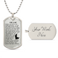 Psalm 23 시편 23편 Necklace Stainless Steel or 18k Gold Dog Tag W 24"-Express Your Love Gifts