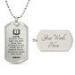 Teacher's Prayer Necklace Stainless Steel or 18k Gold Dog Tag 24" Chain-Express Your Love Gifts