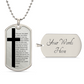 Lords Prayer Polish Ojcze Nasz Necklace Dog Tag Stainless Steel or 18k Gold w 24" Chain-Express Your Love Gifts