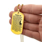 Psalm 23 Portuguese Salmo 23 Necklace Dog Tag Stainless Steel or 18k Gold w 24" Chain-Express Your Love Gifts