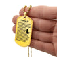 Psalm 23 French Psaume 23 Necklace Dog Tag Stainless Steel or 18k Gold w 24" Chain-Express Your Love Gifts