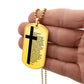 Lord's Prayer German Vater Unser Necklace Dog Tag Stainless Steel or 18k Gold w 24" Chain-Express Your Love Gifts