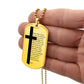 Lord's Prayer Italian Padre Nostro Necklace Dog Tag Stainless Steel or 18k Gold w 24" Chain-Express Your Love Gifts