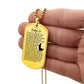 Psalm 23 English Necklace Dog Tag Stainless Steel or 18k Gold w 24" Chain-Express Your Love Gifts