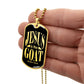 Jesus is the GOAT Matthew 28:18 Necklace Dog Tag Stainless Steel or 18k Gold w 24" Chain-Express Your Love Gifts