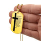 Lord's Prayer Russian Necklace Dog Tag Stainless Steel or 18k Gold w 24" Chain-Express Your Love Gifts