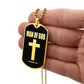 Man of God 1 Timothy 6 Necklace Dog Tag Stainless Steel or 18k Gold w 24" Chain-Express Your Love Gifts