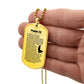 Psalm 23 German Necklace Dog Tag Stainless Steel or 18k Gold w 24" Chain-Express Your Love Gifts